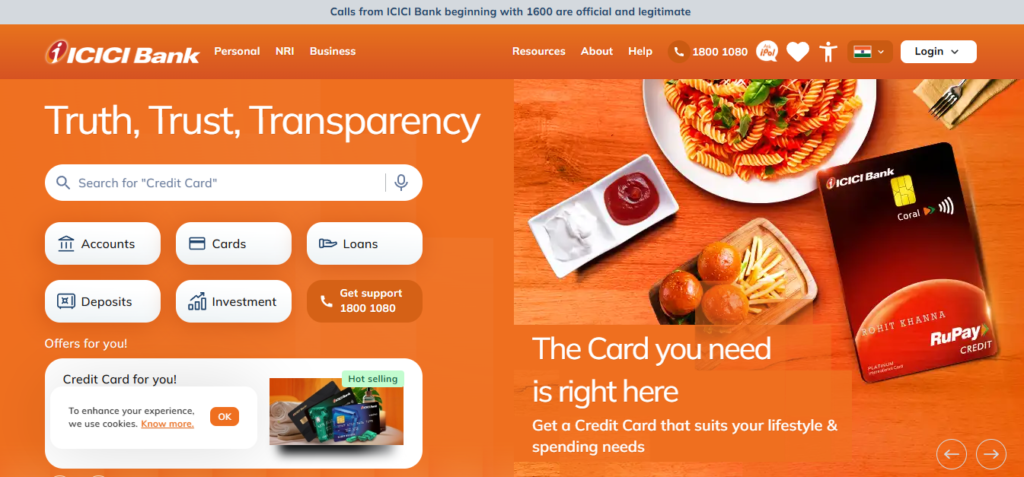 ICICI Bank Credit Card Application Status
