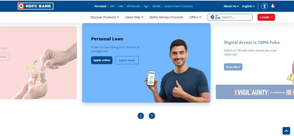 HDFC Personal Loan status
