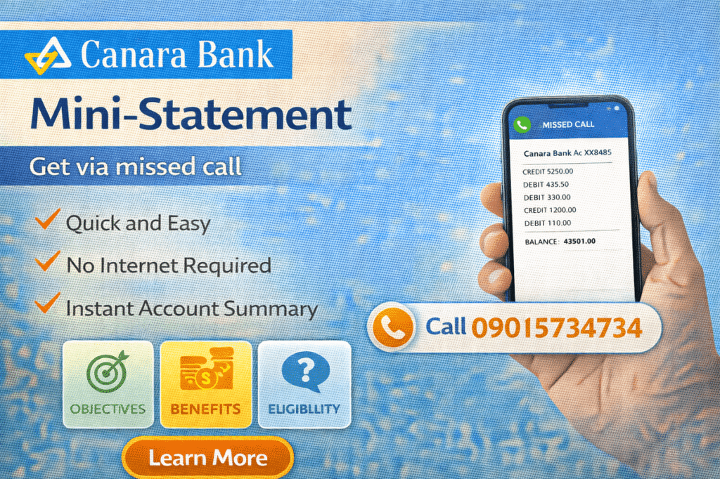 Canara Bank mini-statement