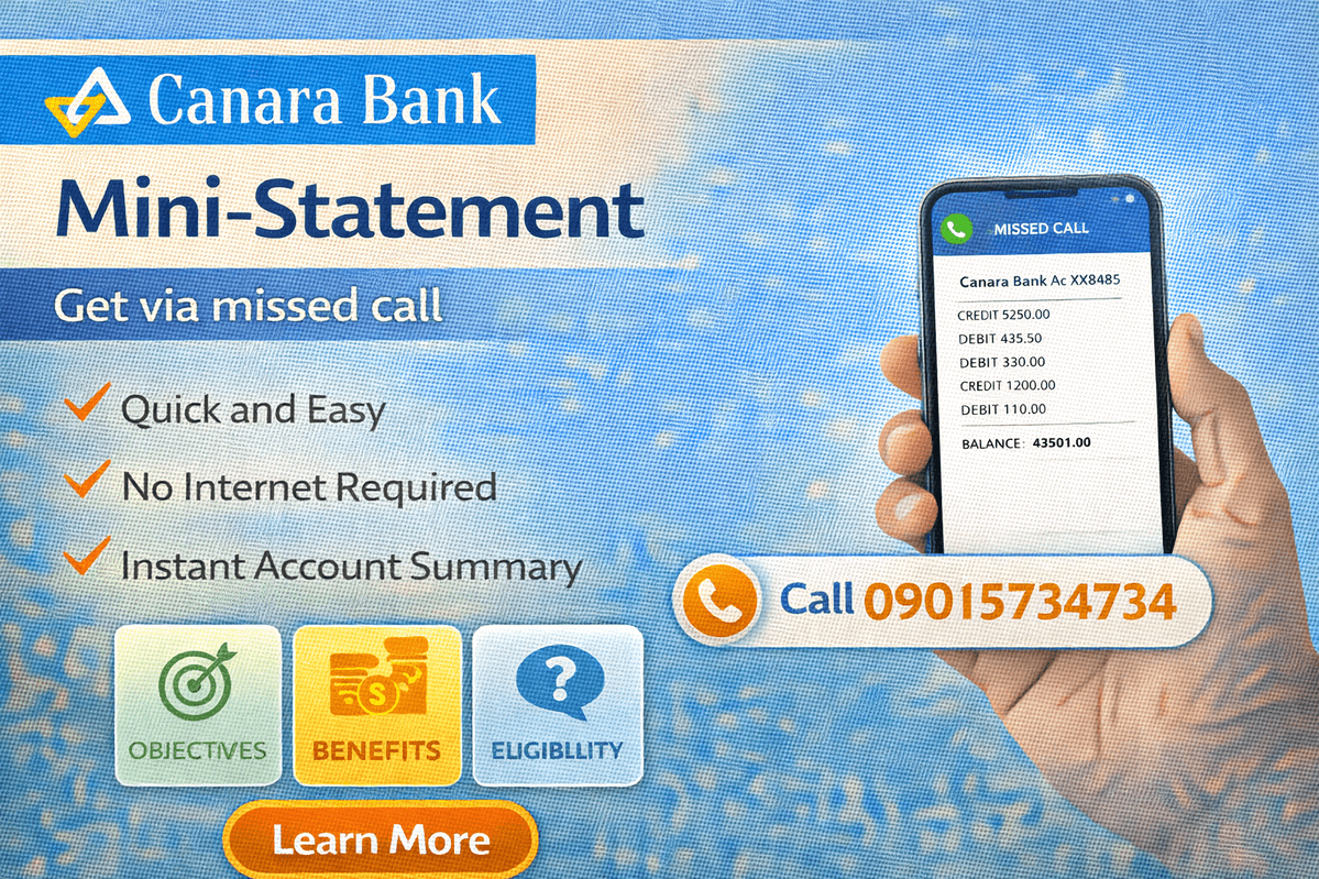 Canara Bank mini-statement