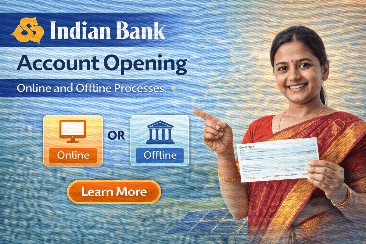 Indian Bank account Opening: Online and offline processes Indian Bank account Opening