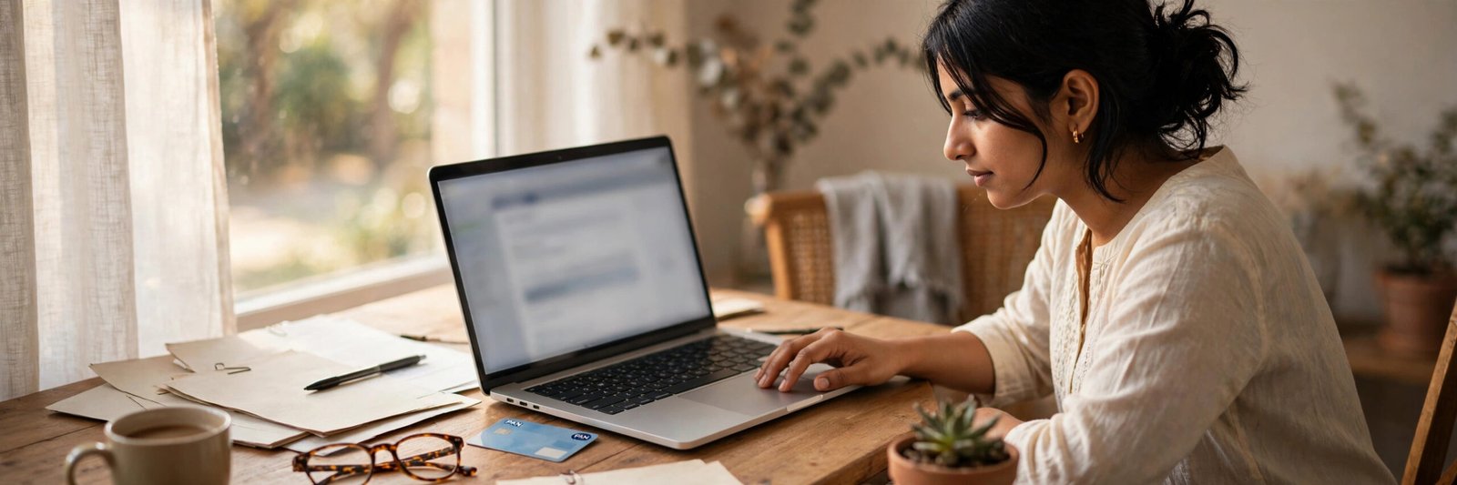 How to Apply for a Credit Card: Eligibility & Documents Applying for a credit card online on a laptop