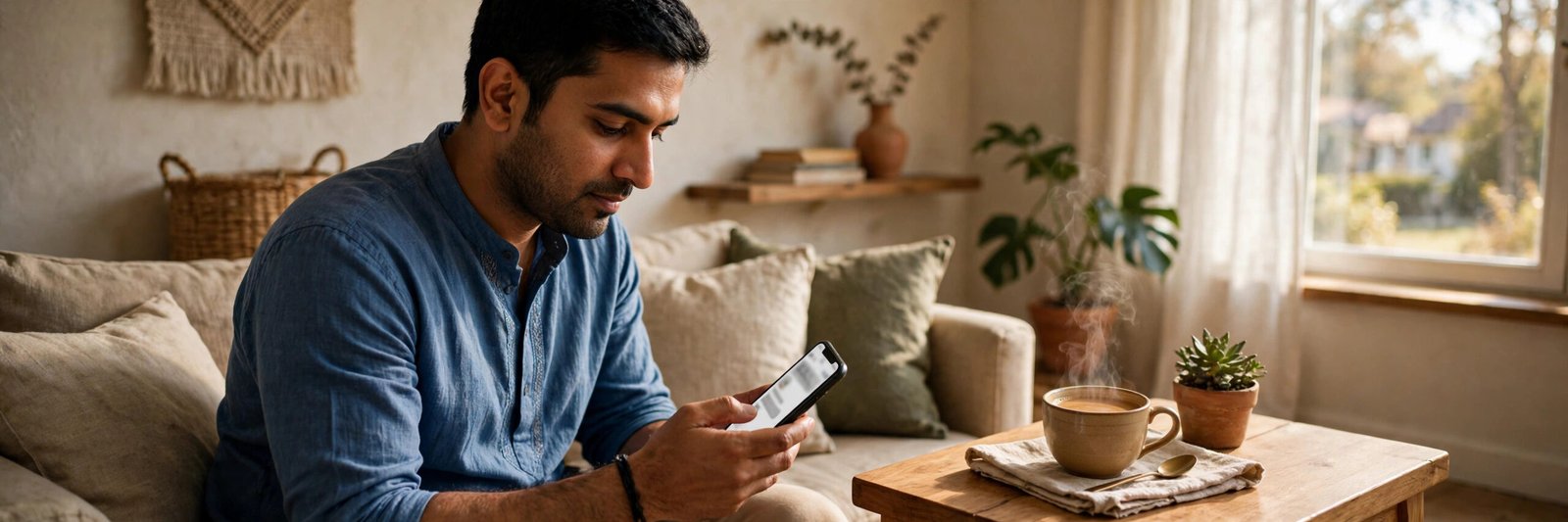 Canara Bank Mini Statement: Missed Call, App, ATM & More Reading a Canara Bank mini statement SMS on a phone at home