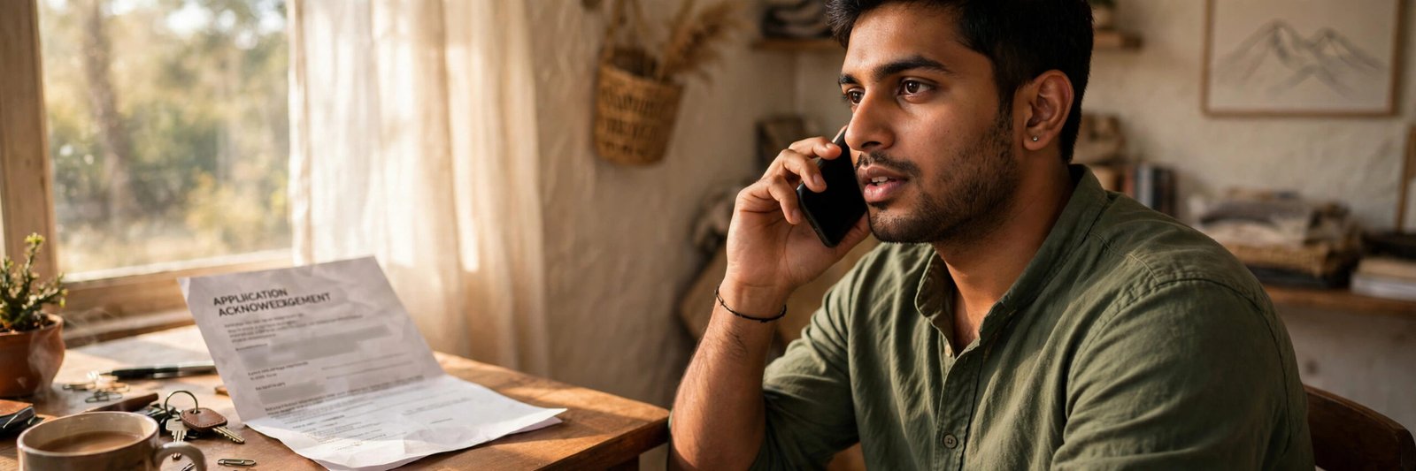Calling the bank to check Canara Bank credit card status