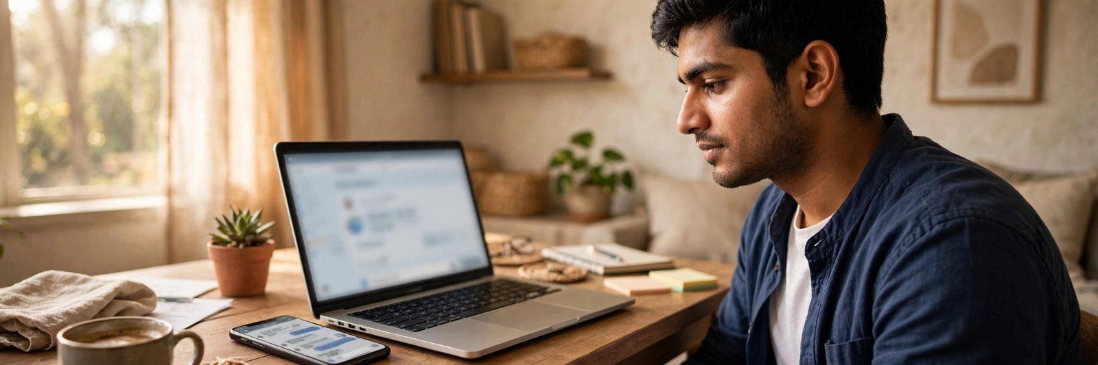 ICICI Credit Card Status Check: Track Application Online Checking ICICI credit card application status on a laptop