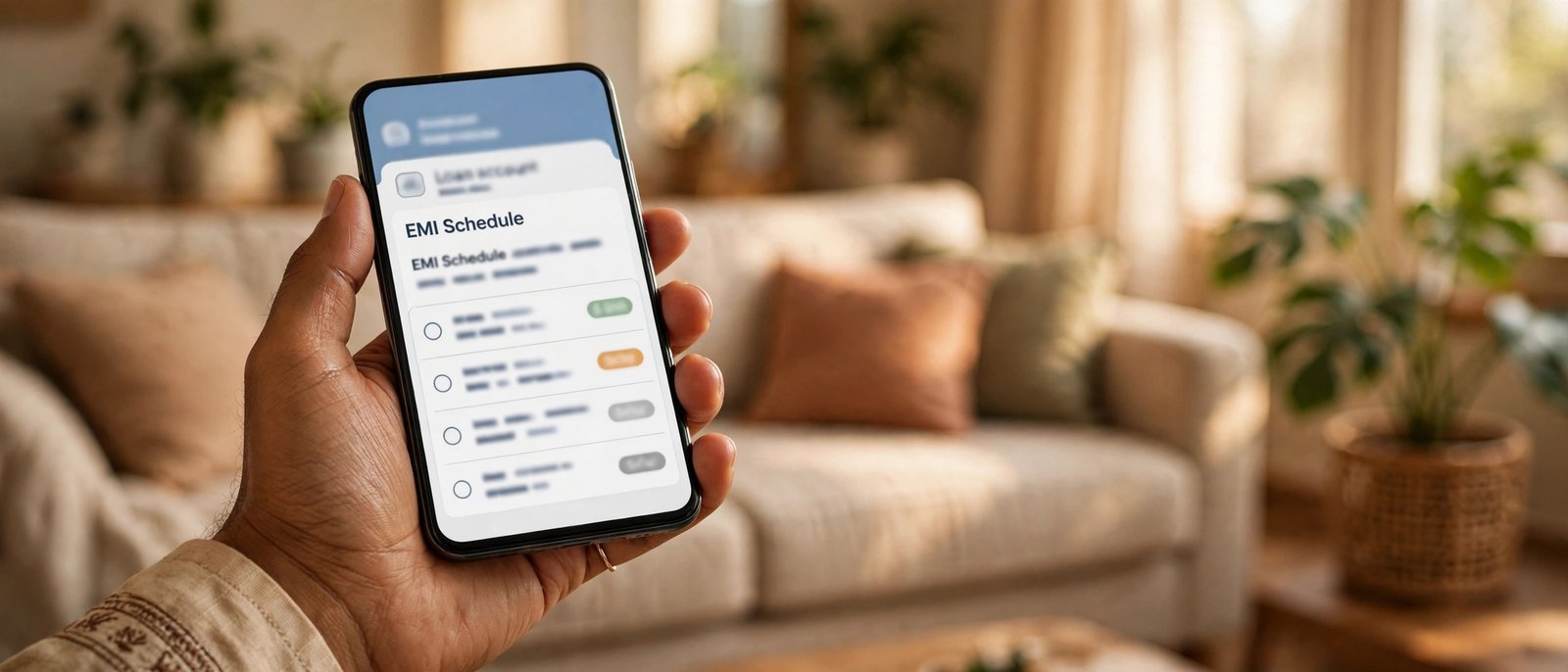 ICICI Bank Loan Statement: Download Online & Offline ICICI loan account EMI schedule open on a smartphone app