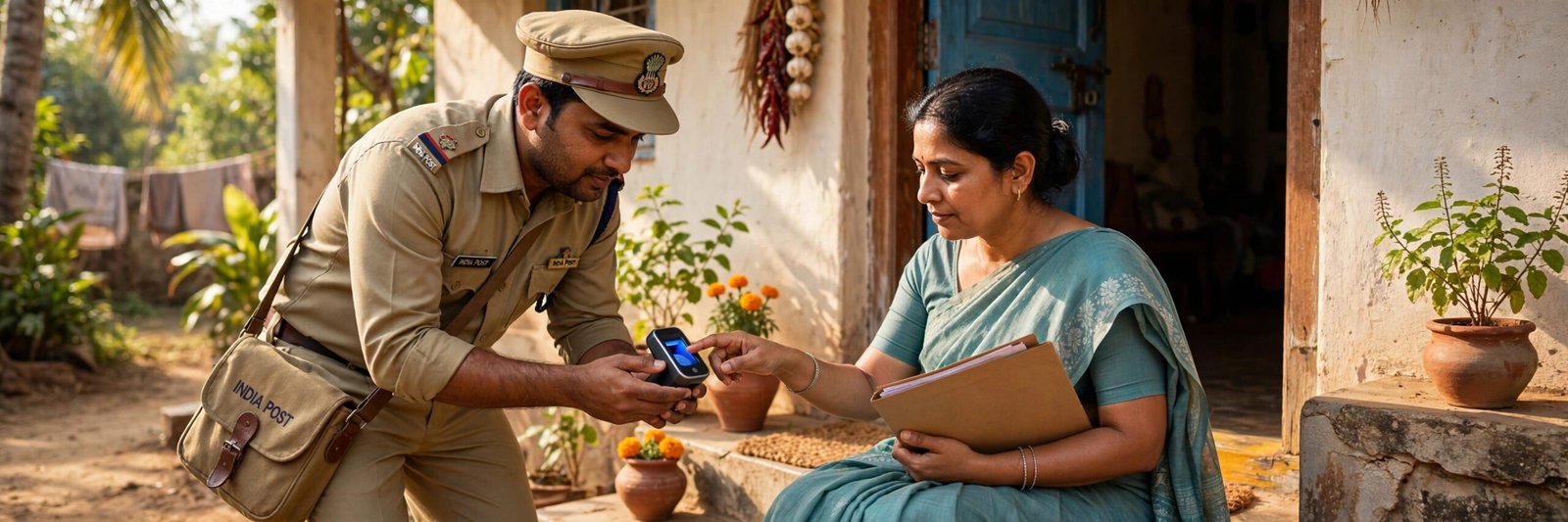 Jan Dhan Account Balance Check: Missed Call, *99# and App Customer using doorstep banking services for a Jan Dhan account