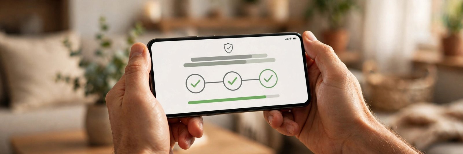 SBI credit card application status shown on a smartphone app
